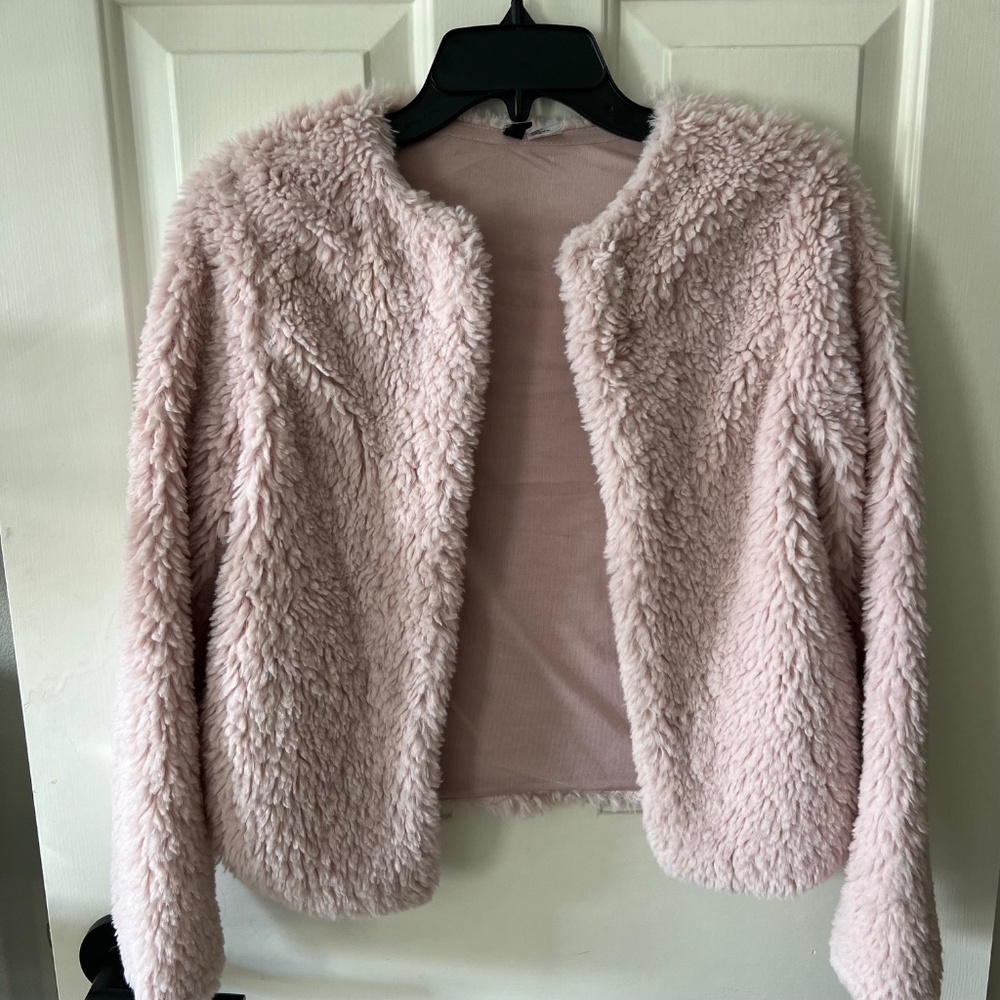 Light Pink Faux Fur Jacket / Coat